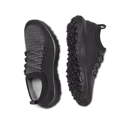 Women's Trail Runners - Natural Black (Black Sole)