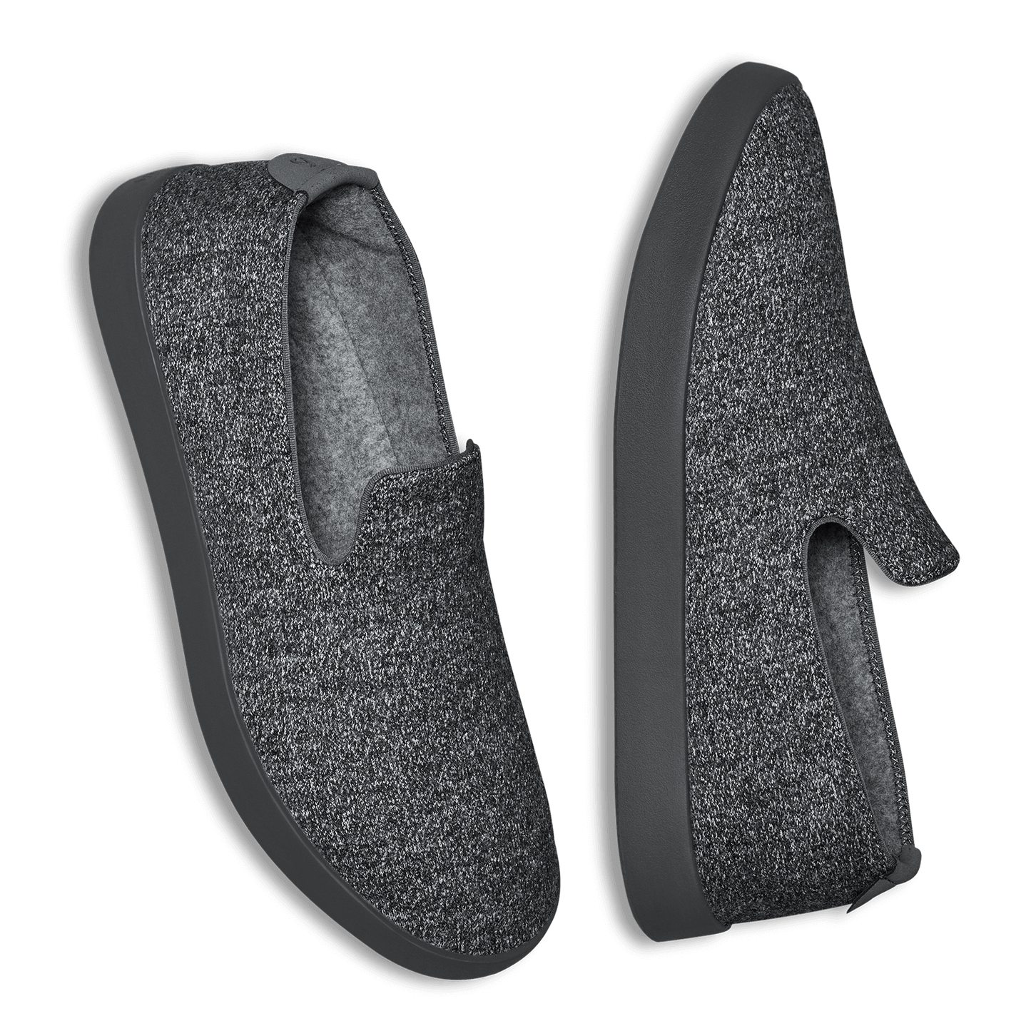 Men's Wool Loungers - Natural Grey (Dark Grey Sole)